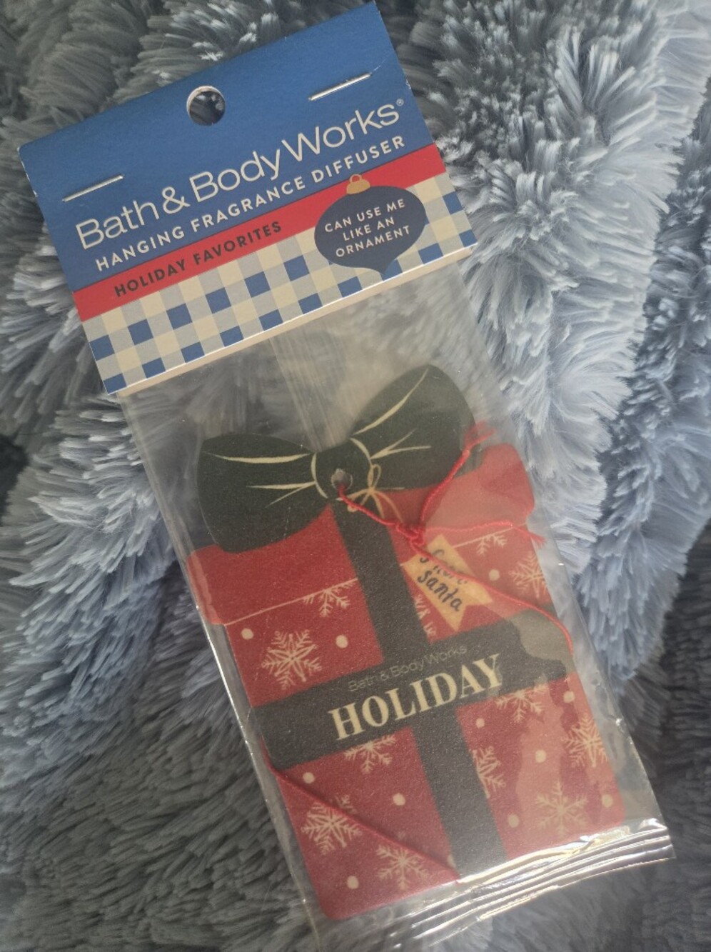Bath & Body Works Red and Black Holiday Hanging Ornament
